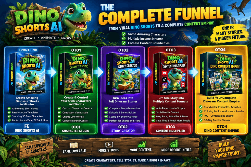 Dino Shorts AI Review OTO Bonuses